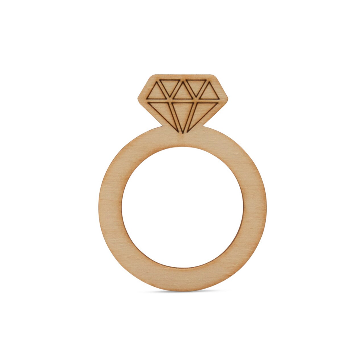 Diamond Ring Wood Napkin Ring 2-3/4“ for Wedding & Bridal Shower | Woodpeckers